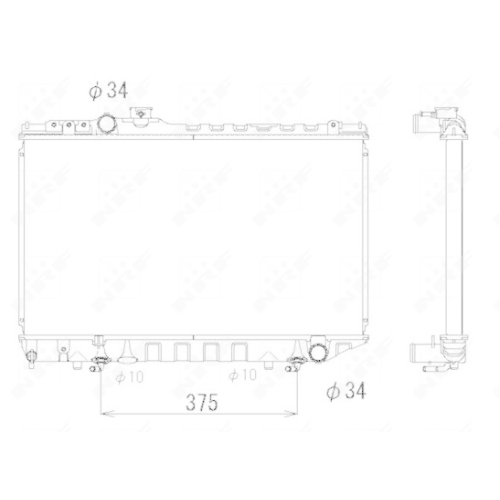 NRF Kühler, Motorkühlung 53334