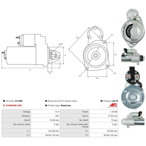 AS-PL Starter AS S1109S
