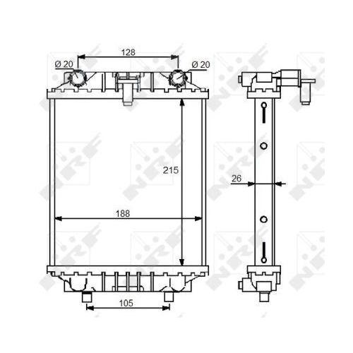 NRF Kühler, Motorkühlung 59125