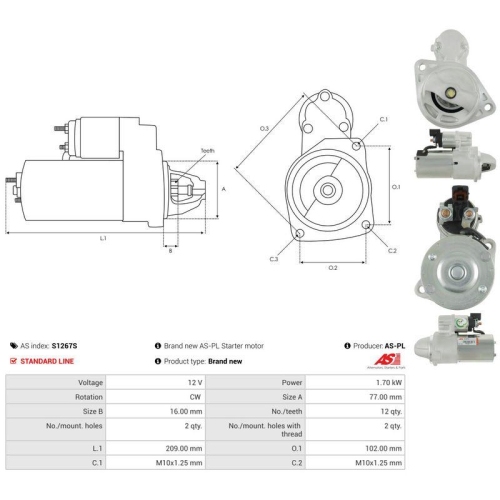 AS-PL Starter AS S1267S