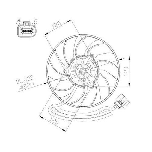 NRF Lüfter, Motorkühlung 47946