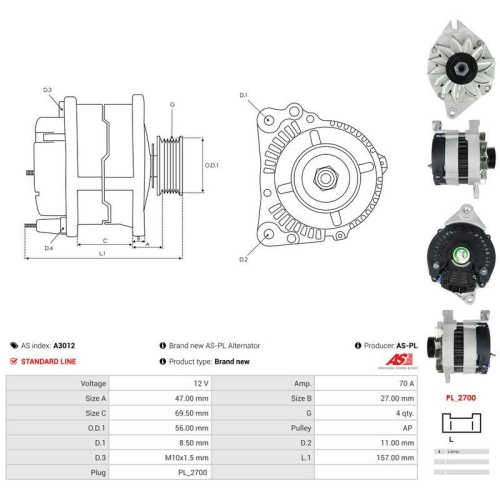 AS-PL Generator AS A3012