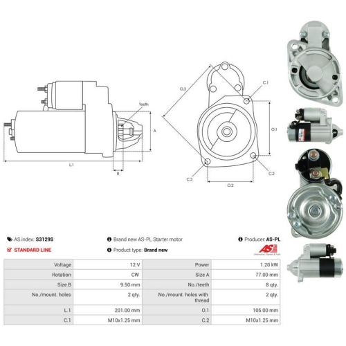 AS-PL Starter AS S3129S