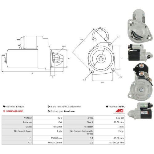 AS-PL Starter AS S3132S