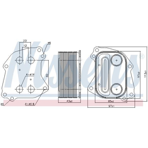 NISSENS Ölkühler, Motoröl 90963