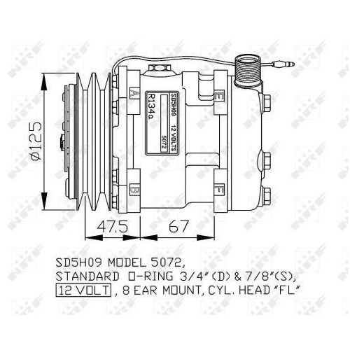 NRF Kompressor, Klimaanlage GENUINE 32800G