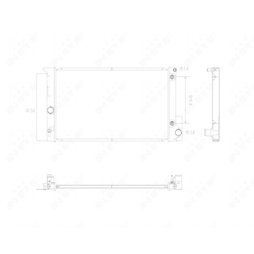 NRF Kühler, Motorkühlung 53766