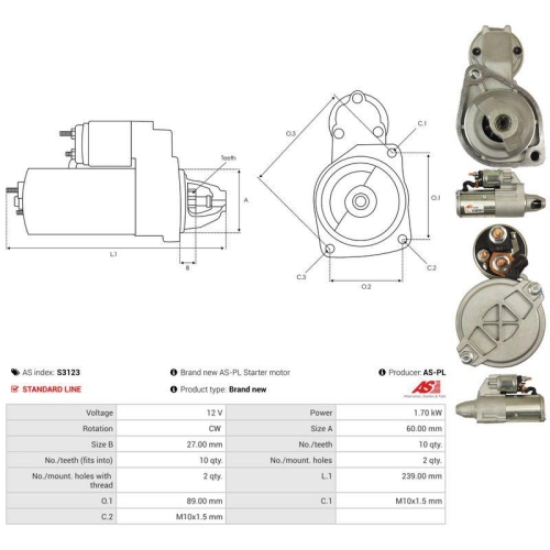 AS-PL Starter AS S3123