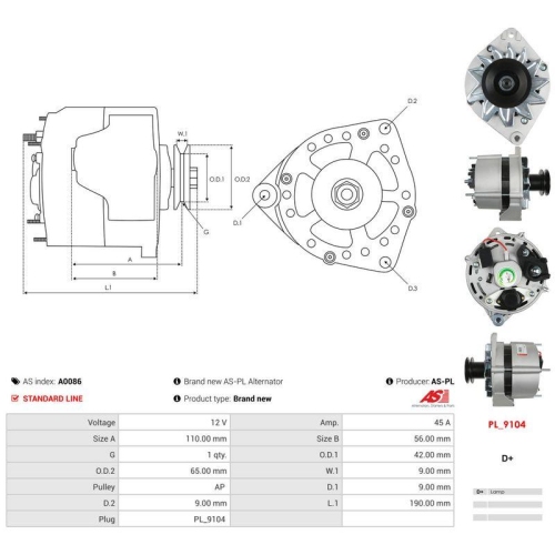 AS-PL Generator AS A0086