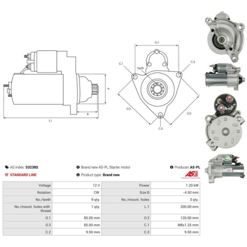 AS-PL Starter AS S3238S