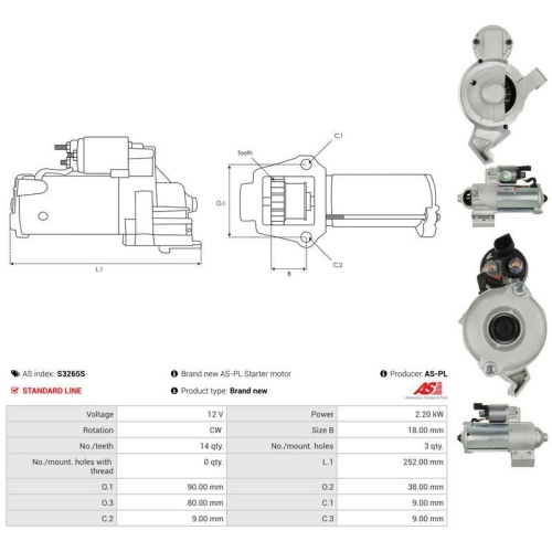 AS-PL Starter AS S3265S