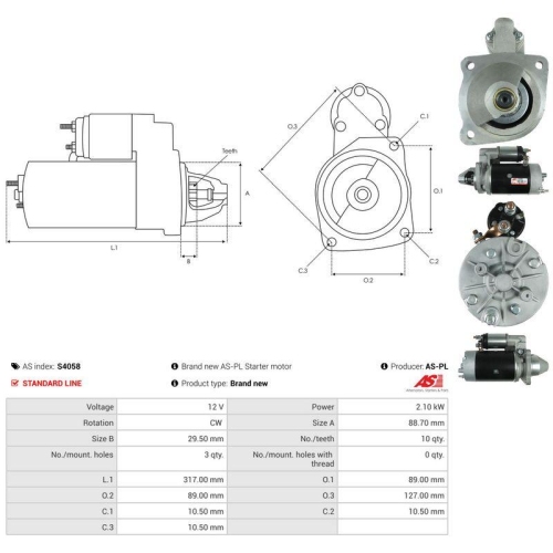 AS-PL Starter AS S4058