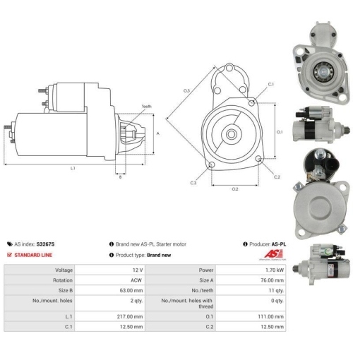 AS-PL Starter AS S3267S