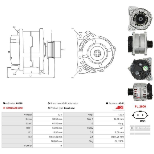 AS-PL Generator AS A0278