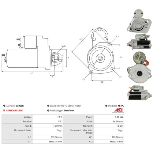 AS-PL Starter AS S3268S