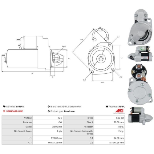 AS-PL Starter AS S5464S