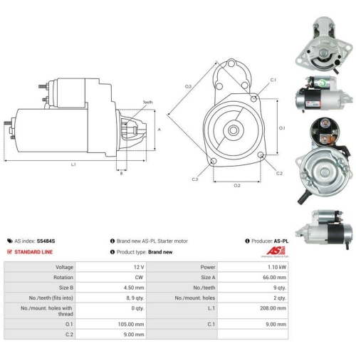 AS-PL Starter AS S5484S
