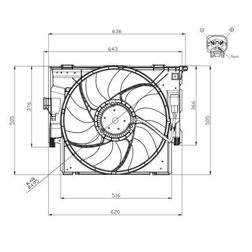 NRF Lüfter, Motorkühlung 47956