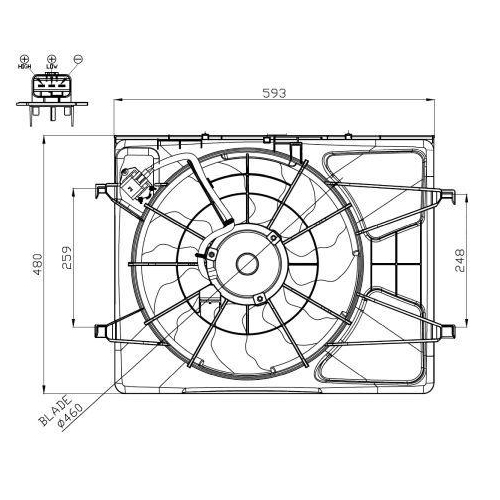 NRF L&uuml;fter, Motork&uuml;hlung 47958
