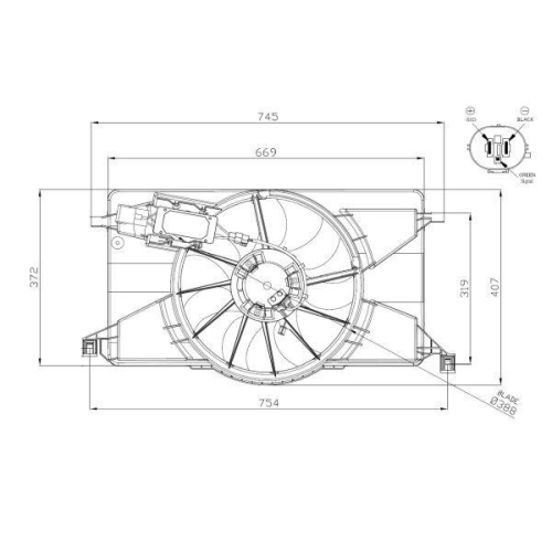NRF L&uuml;fter, Motork&uuml;hlung 47959