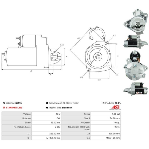 AS-PL Starter AS S6176
