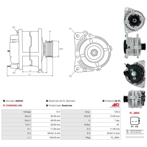 AS-PL Generator AS A0542S