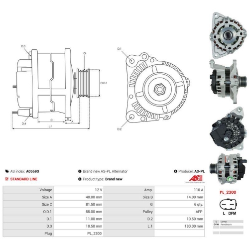 AS-PL Generator AS A0569S