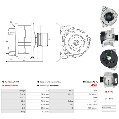 AS-PL Generator AS A0683S