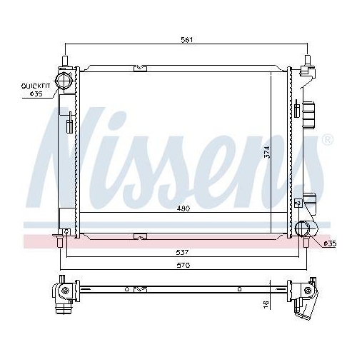 NISSENS K&uuml;hler, Motork&uuml;hlung 67605
