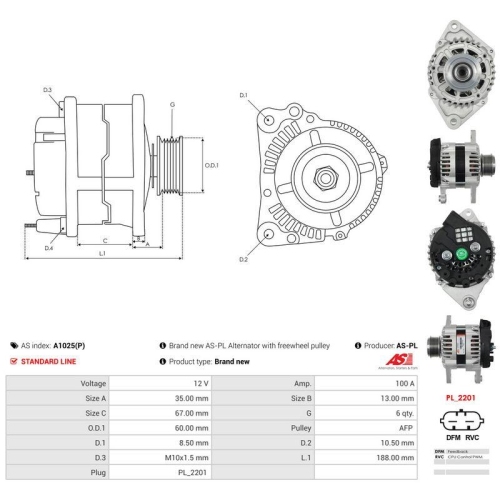 AS-PL Generator AS A1025(P)