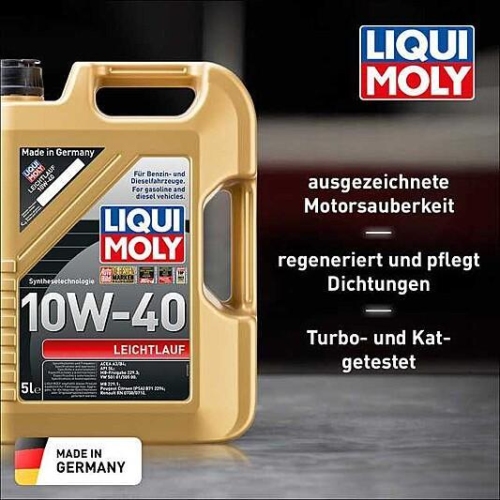 LIQUI MOLY Motoröl Leichtlauf 10W-40 10-Liter VW 501.01 / 505.00 / MB 229.3 -131
