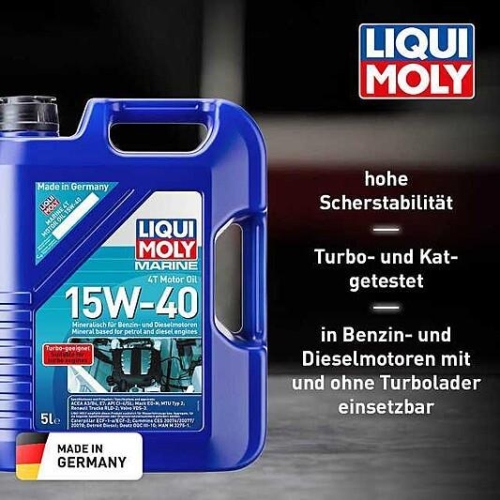 2x Liqui Moly Marine 4T Motor&ouml;l 15W-40 5-Liter 25016 - 10 Liter