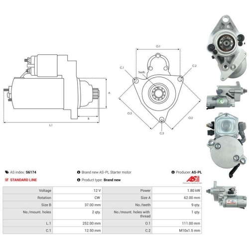 AS-PL Starter AS S6174
