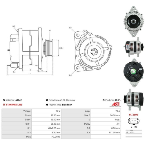 AS-PL Generator AS A1042