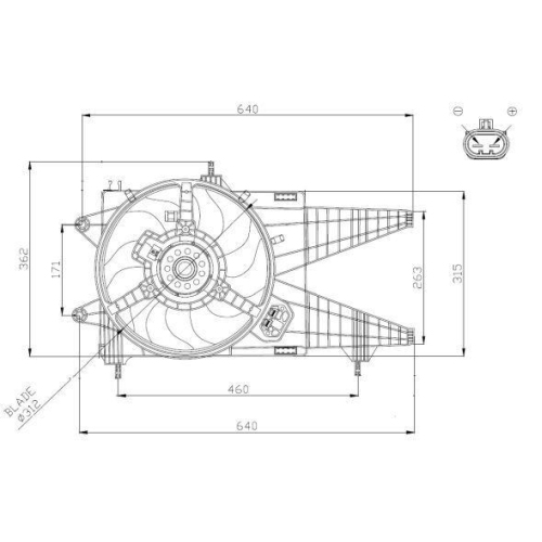 NRF L&uuml;fter, Motork&uuml;hlung 47963