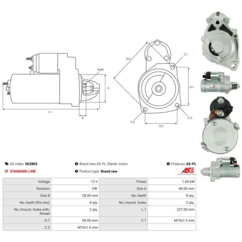 AS-PL Starter AS S6286S