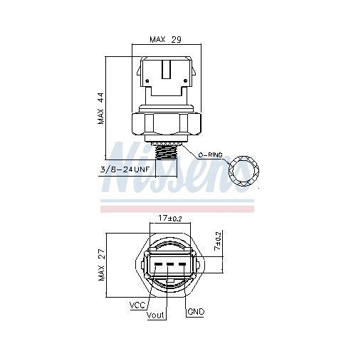 NISSENS Druckschalter, Klimaanlage 301079