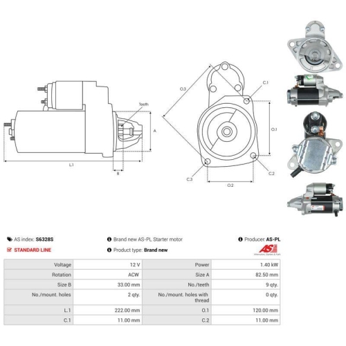 AS-PL Starter AS S6328S