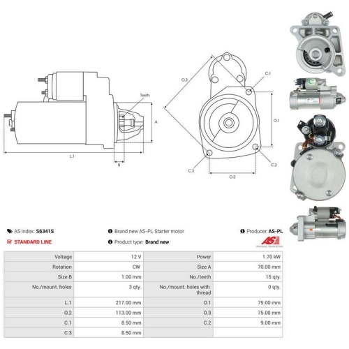 AS-PL Starter AS S6341S