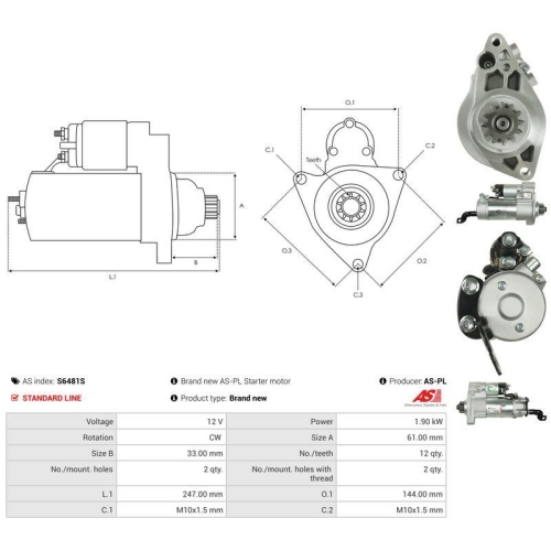 AS-PL Starter AS S6481S