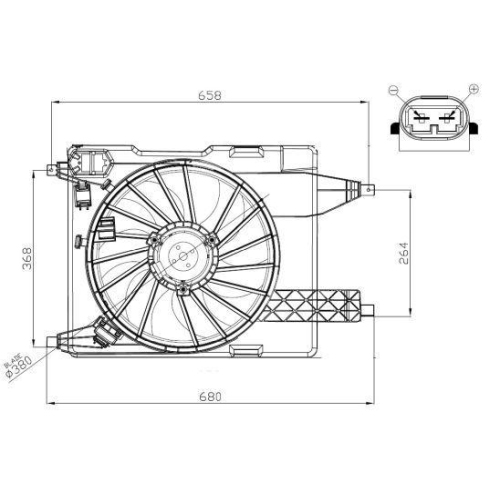 NRF L&uuml;fter, Motork&uuml;hlung 47966