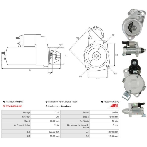 AS-PL Starter AS S6484S
