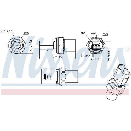 NISSENS Druckschalter, Klimaanlage 301099