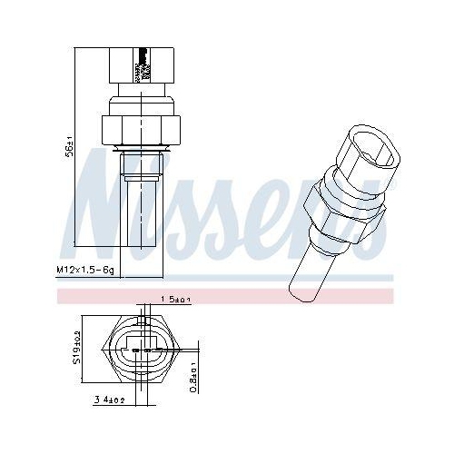 NISSENS Sensor, K&uuml;hlmitteltemperatur ** FIRST FIT ** 207005