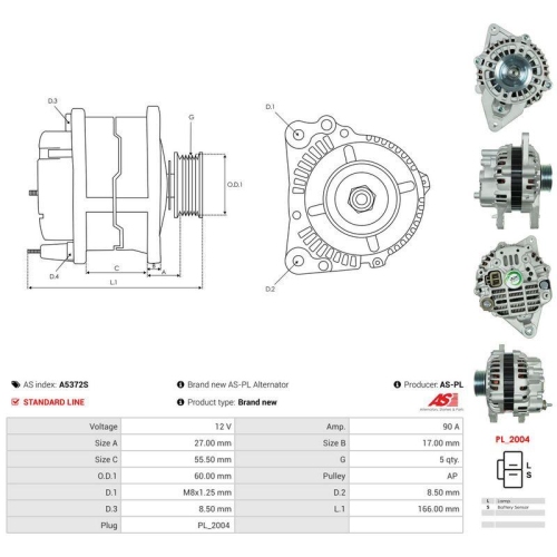 AS-PL Generator AS A5372S