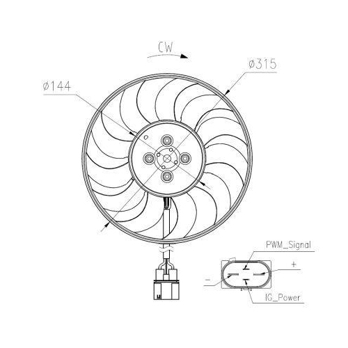 NRF Lüfter, Motorkühlung 47970