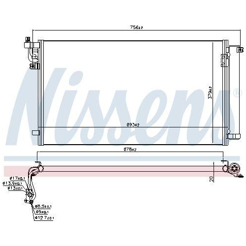 NISSENS Kondensator, Klimaanlage 941158