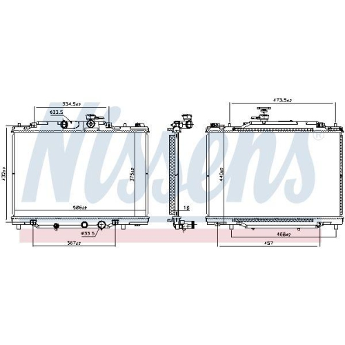 NISSENS K&uuml;hler, Motork&uuml;hlung 607188