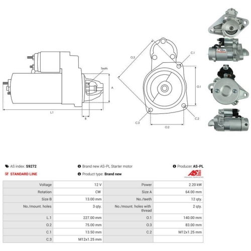 AS-PL Starter AS S9272