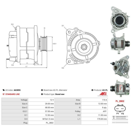 AS-PL Generator AS A6389S
